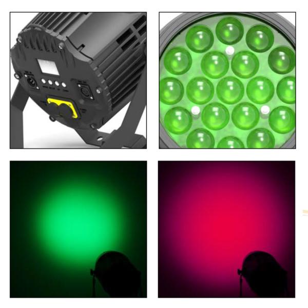 19 светодиодов Par Light водонепроницаемый IP65 Оцененный наружный 19x10W RGBW 4in1 Сценальный свет DMX512