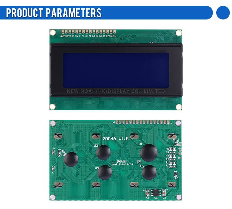 Blue Film White Letters 2004A 3.3V Character LCD Module 4*20 Support Customized Language ST7066U Spot Module