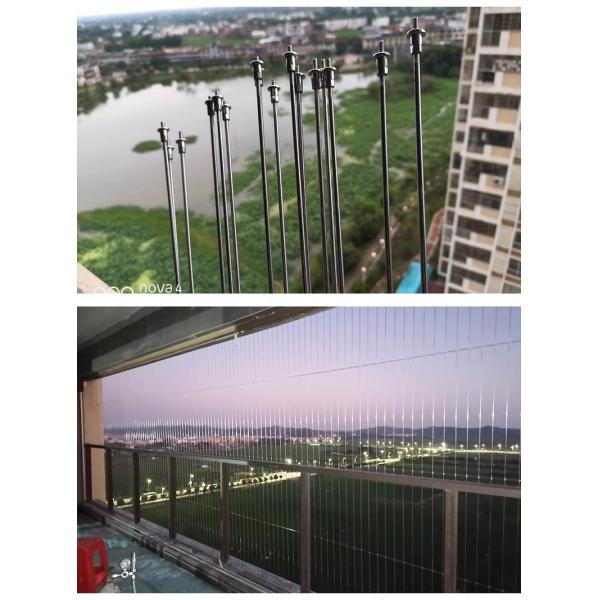 3mm Reel Steel Wire Balcony Grilles With 100kg Capacity Balcony Reel Grille