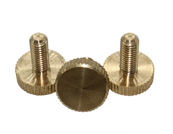 Brass Low-Profile Knurled-Head Thumb Screws Brass Knurled-Head Adjustment Screws