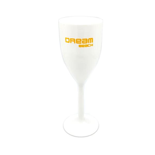 9oz Clear Solid Plastic Champagne Glasses For Parties Customized Color Logo