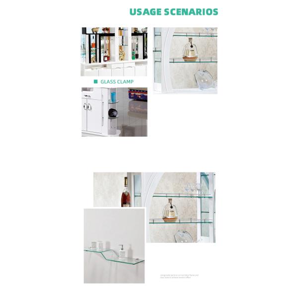 Adjustable Shelf Holder Mini Zinc Alloy Glass Clamp Shelf Support for Glass Shelf Bracket