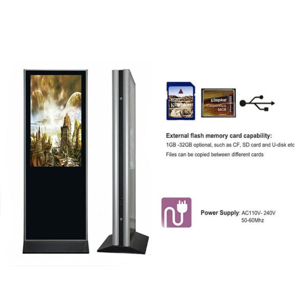 55 Inch Floor Standing Double Sided Digital Signage Kiosk Totem With Advertising Display