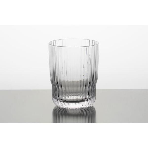 Ripple 12 Ounce Glass Drinking Cups 341ml Ribbed Vertical Striped Glass Tumblers