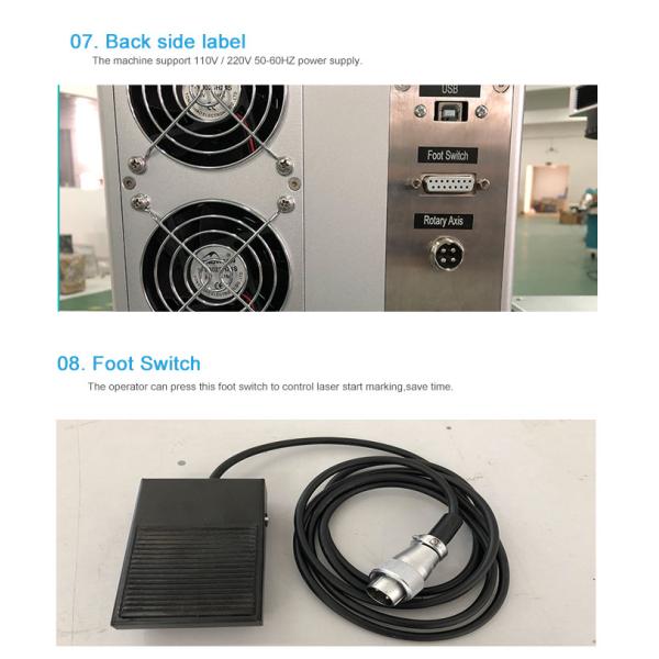 Sino Galvo Scanner Fiber Laser Engraving Marking Machine Air Cooling 2 years warranty