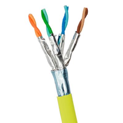 LSZH Yellow Jacket FFTP CAT8 Cable 22AWG 2000MHz Ethernet High Speed Cable 1000Ft