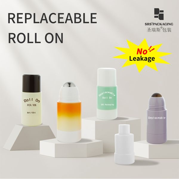 High Quality No Leakage Roll On Bottle For Deodorant Container For Cosmetic Use 50ml 75ml