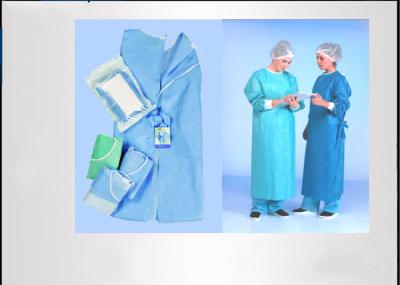 Feeling Soft Disposable Isolation Gowns , Disposable Surgical Gown Convenient Good Tensile Strength