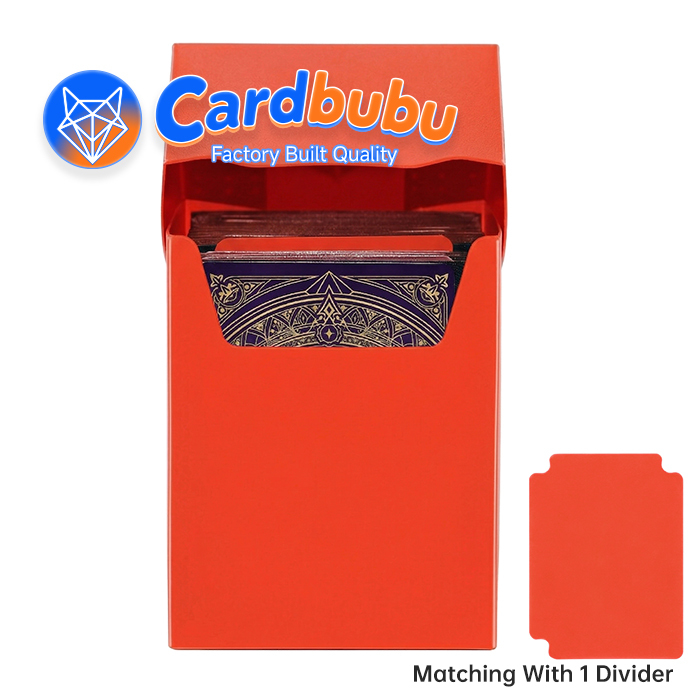 3.74in Plastic Deck Box 80 Cards Transparent Customizable Bulk Trading Card Storage
