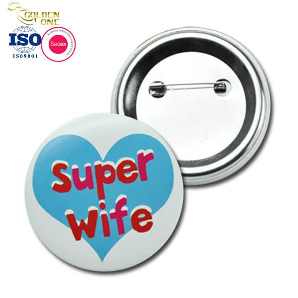Hot Sale Badge Maker Plain Promotional  Reflective Sublimation Printing Assorted Blank  Logo Custom Badge Pin Button