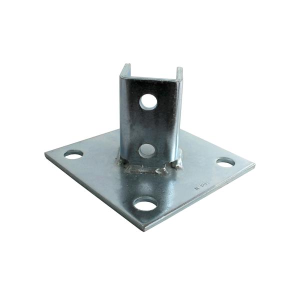 Galvanized Stainless Steel Strut Brackets U Shape Post Base Frameless