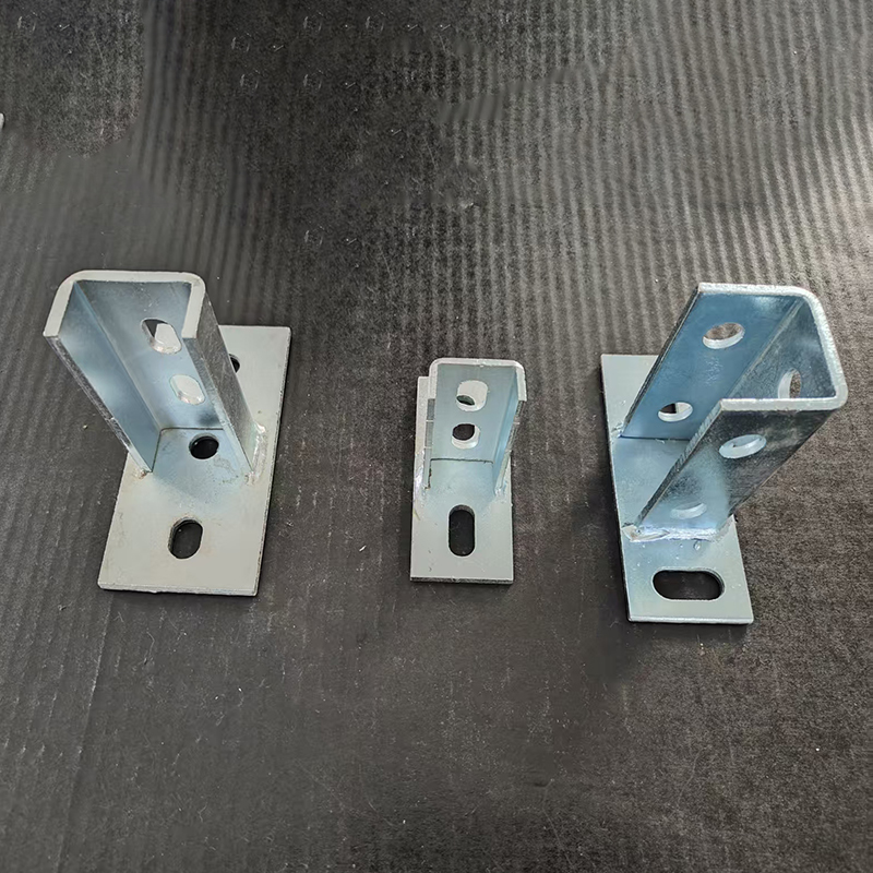 Hot Dip Unistrut Base Plate Foundation Connector PV Channel Strut Fittings