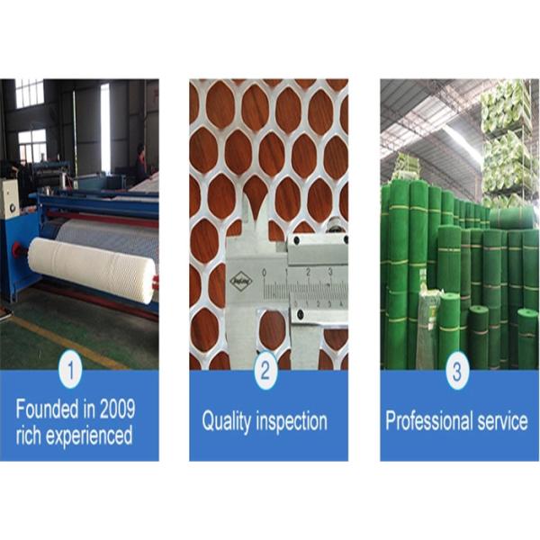 rede protetora plástica flexível do polietileno do furo sextavado de 15mm