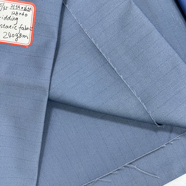 128*60 Antistatic Polyester 240Gsm Cotton Gauze Fabric Customized