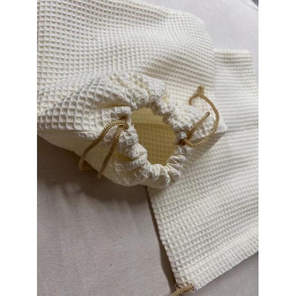 Product OEM/ODM Accepted Blank Waffle Weave Cosmetic Storage Bag for Skincare Needs