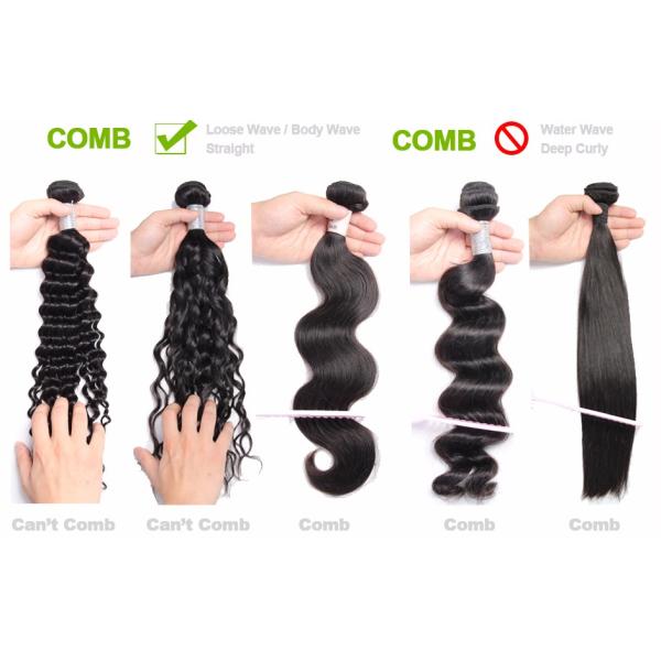 6A Unprocessed Virgin Human Hair Deep Wave Natural Black 1b# , Avoid Shedding