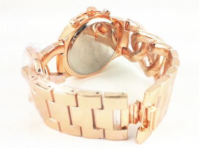 Water Reisistant Unisex Cowboy Link Women Wrist Watch , Rose Gold Watches For Women