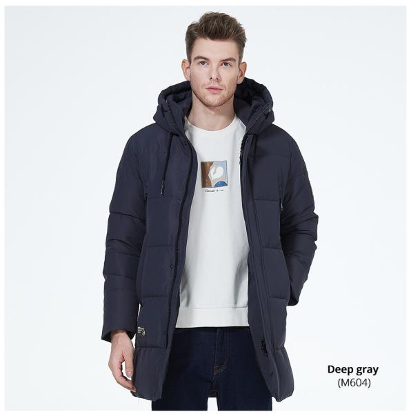 Medium Length Casual Warm Coat 4 Pockets Winter Casual Mens Jackets