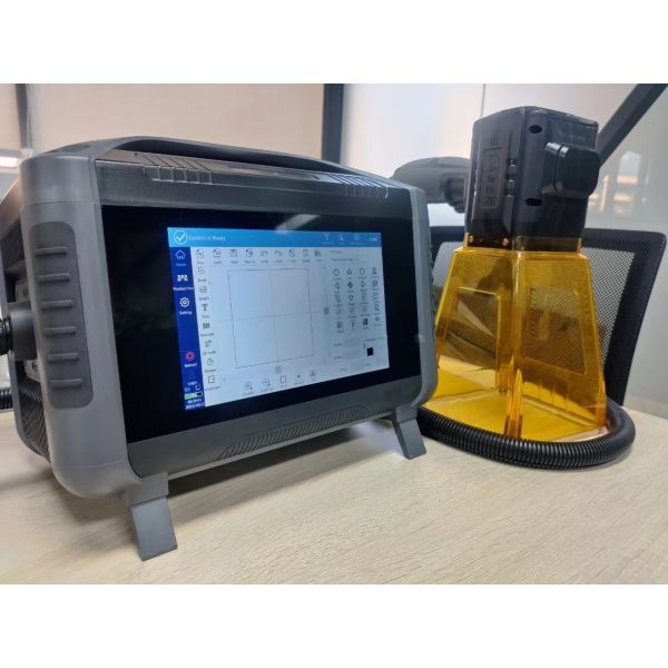 Small Handheld Expire Date logo Coding 20w 30w Portable Fiber Laser Marking Machine for Metal Plastic Glass Cable Wire Tube