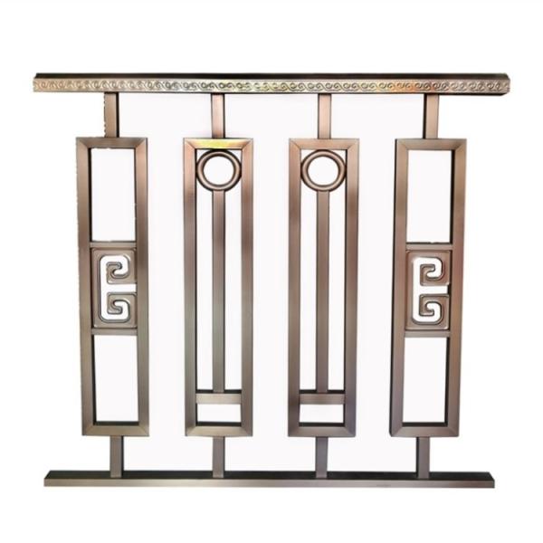 Villa Modern Metal Stair Railing Electroplating Contemporary Metal Railings