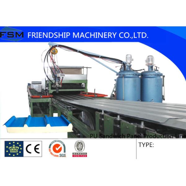 High Speed Pu Sandwich Panel Line , Roll Forming Machinery