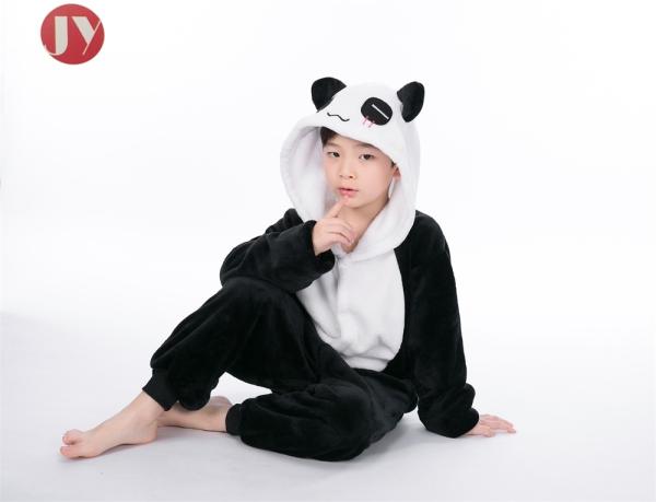 100% Polyester Flannel Fleece Fabric Kids Cute Panda Onesie Winter keep warm Animal Christmas Cosplay pajamas