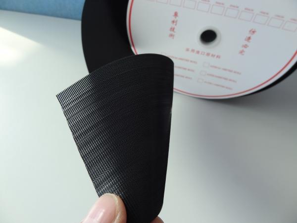 Black Super Thin Molded Injection Hook  Plastic Nylon Fastening Tape For Medical