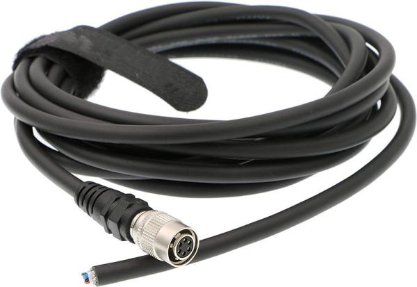 Black 6 Pin Hirose Cable , Hr10a 7p 6s Cable For Basler GIGE AVT CCD Camera