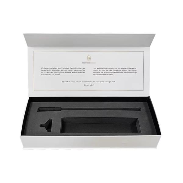 Boîte magnétique personnalisée de luxe en carton pliable en papier blanc boîte cadeau d'emballage magnétique avec fermeture magnétique