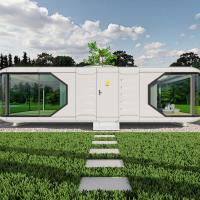 Capsule spatiale mobile de conception chinoise maison de conteneurs durable pour hôtel villa bureau avec panneau sandwich personnalisable
