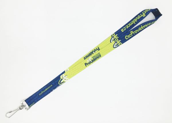 Eco Friendly Dye Sublimation Lanyards ， Id Card Holder Lanyard 20mm With Metal Hook