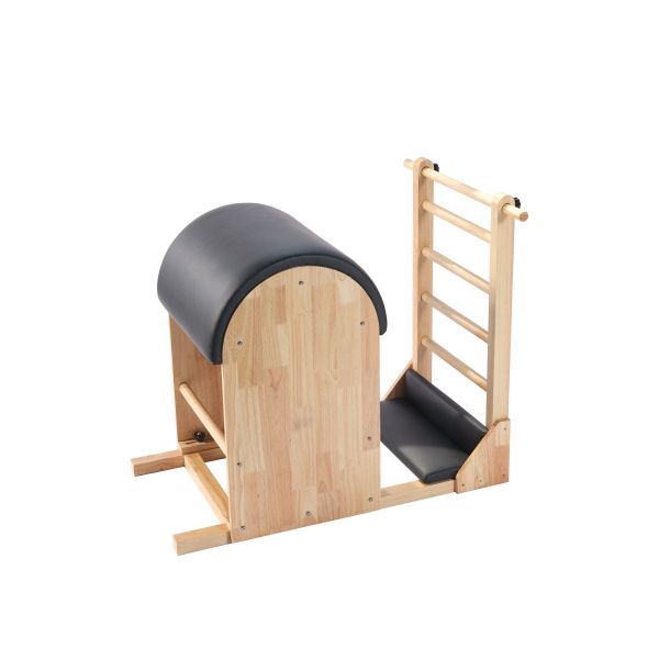 Oak Wood Pilates Ladder Barrel U+PL008 with Traditional Curved Barrel Design