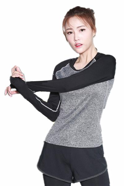 CPG Global Women Breathable Polyester Spring  Long Sleeves Gym Running Sports T-Shirts Outdoor Apparel S-L S52