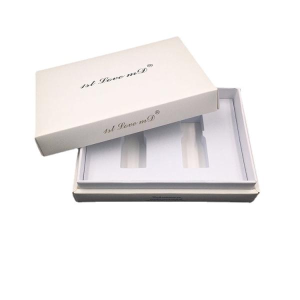 Texture Paper Gold Hot Stamp Logo Cosmetic Packaging Box with EVA Foam By Sea / Air / Express Shipping Method for Your Cosmetic Needs