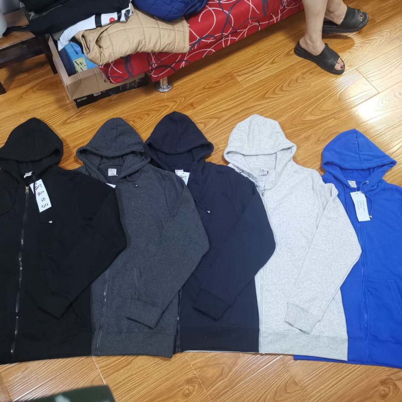 Stockpapa Classic Solid Zip Up Drawstring Hoodie 5 Colors In Stock