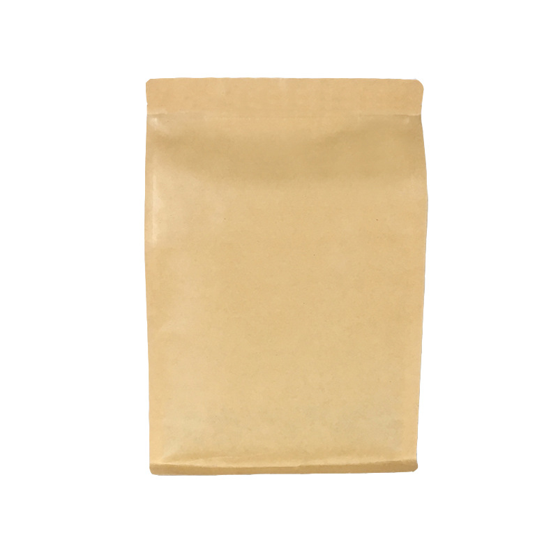 Flat Bottom Aluminized 850g Kraft Paper Zipper Bag