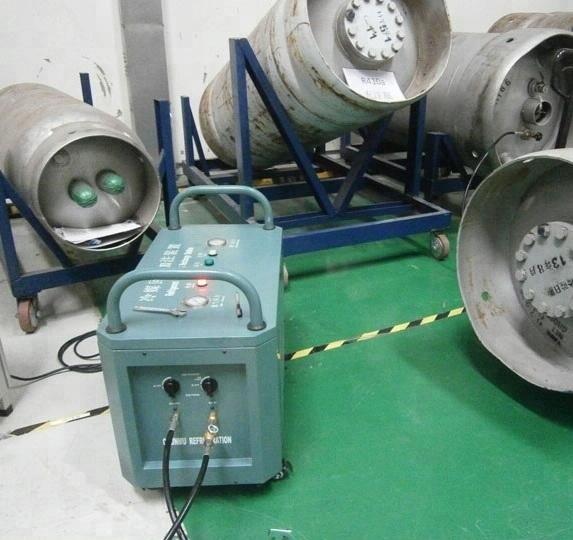 Máquina de recuperação de vapor de refrigerante R410A R134A 2HP Máquina de recarga de gás AC de reciclagem