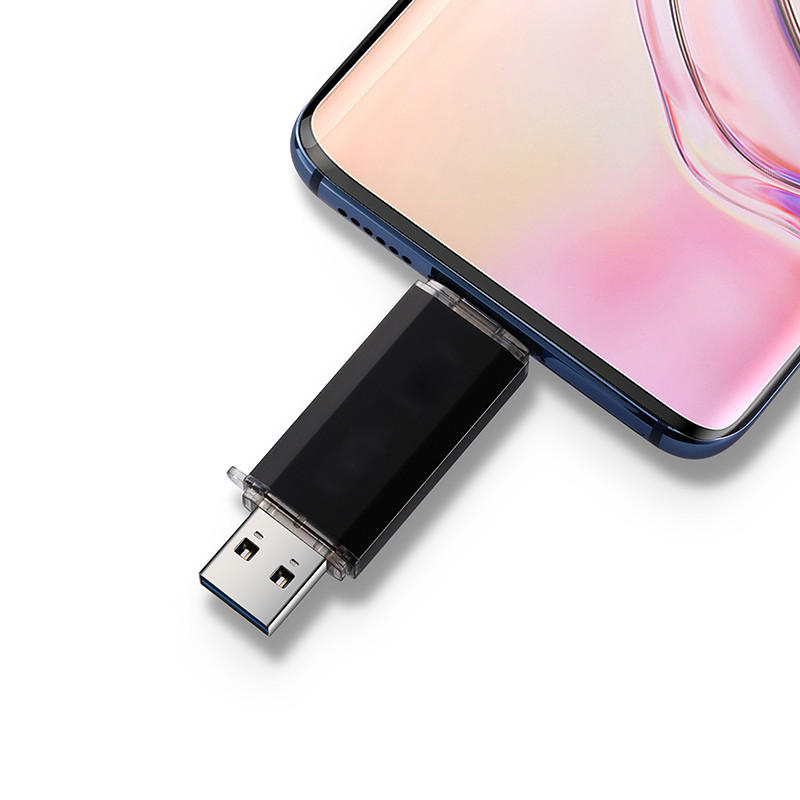 2,0 3,0 логотип печати андроида 256GB 512GB 30MB/S Otg ручки Usb металла