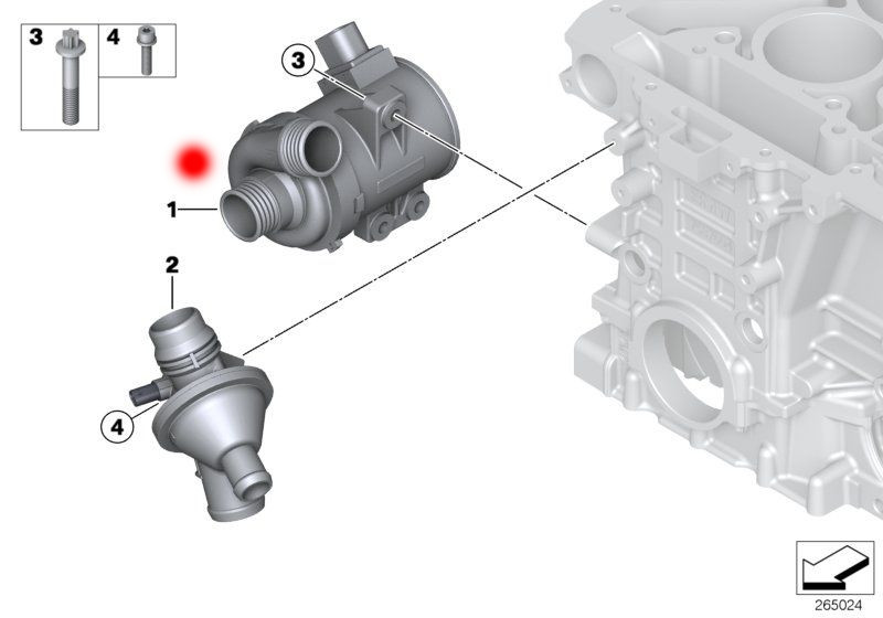 11518635089 11518625097 Водяной насос для BMW X5 / BMW Z4 Roadster