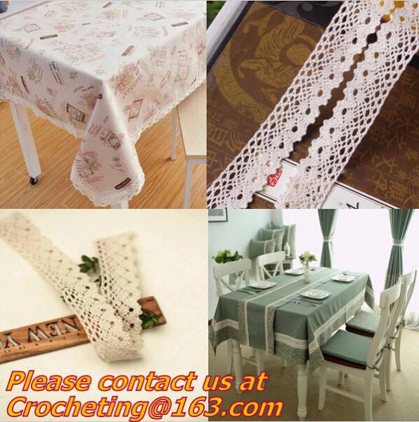 Stylish natural color cotton lace,flower bilateral trimming lace,crocheted lace scrapbooki