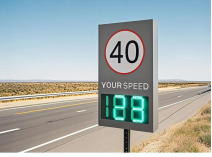 Solar Powered LED Radar Speed Sign with 100M Detection Range
