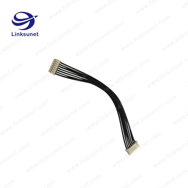 PH 7pin 2.0mm Natural jst connectors and 24AWG black PVC cable wire harness