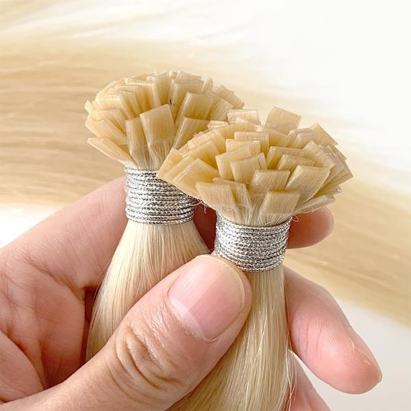 Slavic Hair Flat Tip Hair Extensions No Tangle Initial Payment Professional Grade