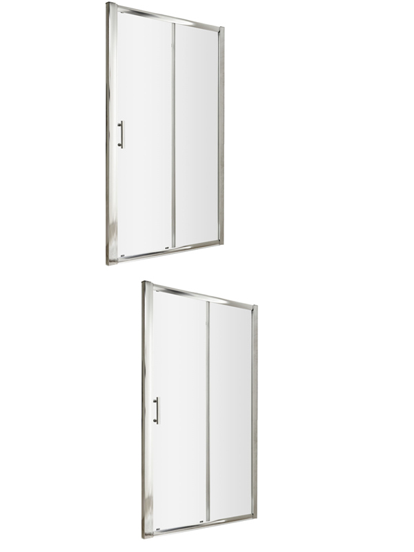 Polished Color Bathroom Shower Room 6mm Tempered Glass With Sliding Door