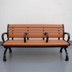 Leisure Plastic Wood Bench , Recycled Garden Bench With Two Dividers