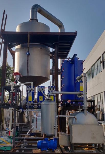 Evaporador mecânico do Recompression do vapor do sistema de aço inoxidável da MVR 1000l