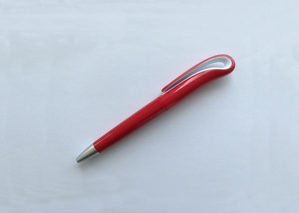 Plastic click swan Ball Point Pen with customized logo or silk printing for promotion
