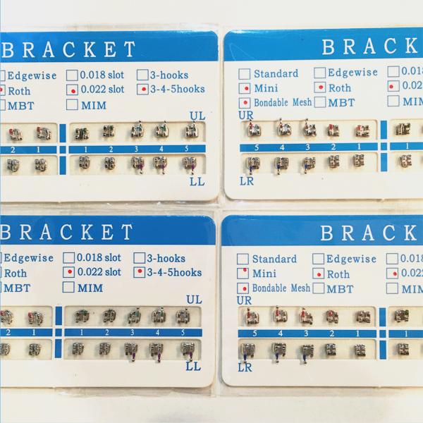 CNC Mini Roth  MBT Bracket 0.022  0.018 Slot Laser Mark No Laser Mark  With Without Hook