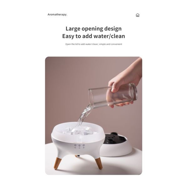 3D Simulated Flame Aromatherapy Diffuser with 250ml Capacity and Ultrasonic Technology