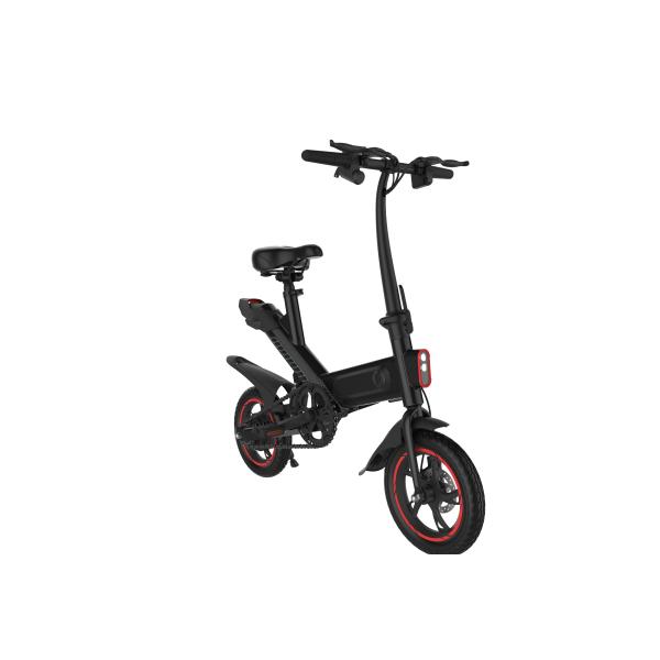 High Load Ability Small Folding Electric Bike White / Black / Red Ergonomics Design